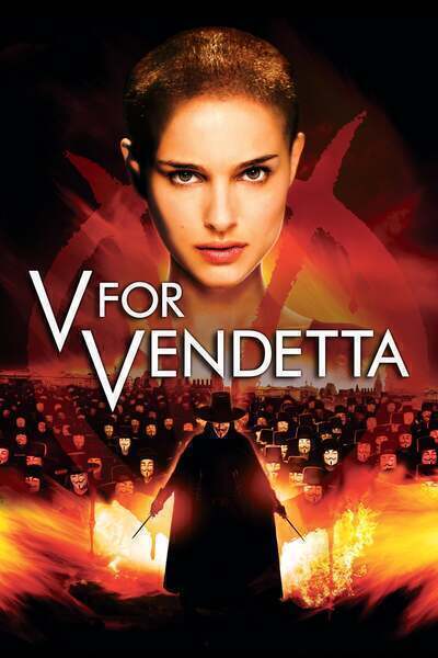V for Vendetta Hindi Dubbed Movie Poster (2005)