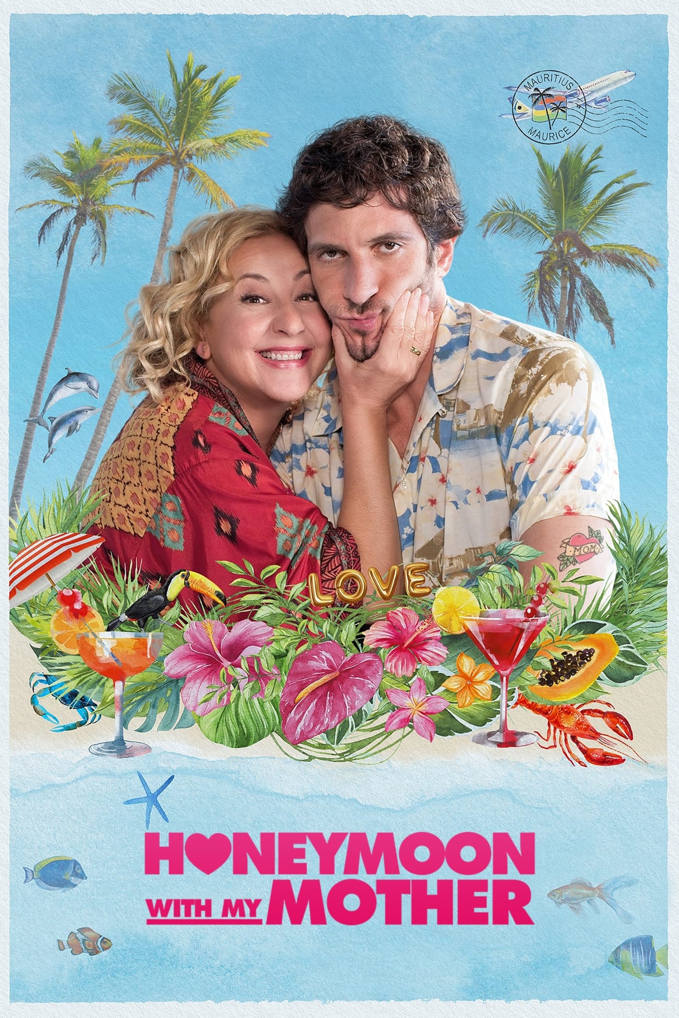 Honeymoon with My Mother Hindi Dubbed Movie Poster (2022)