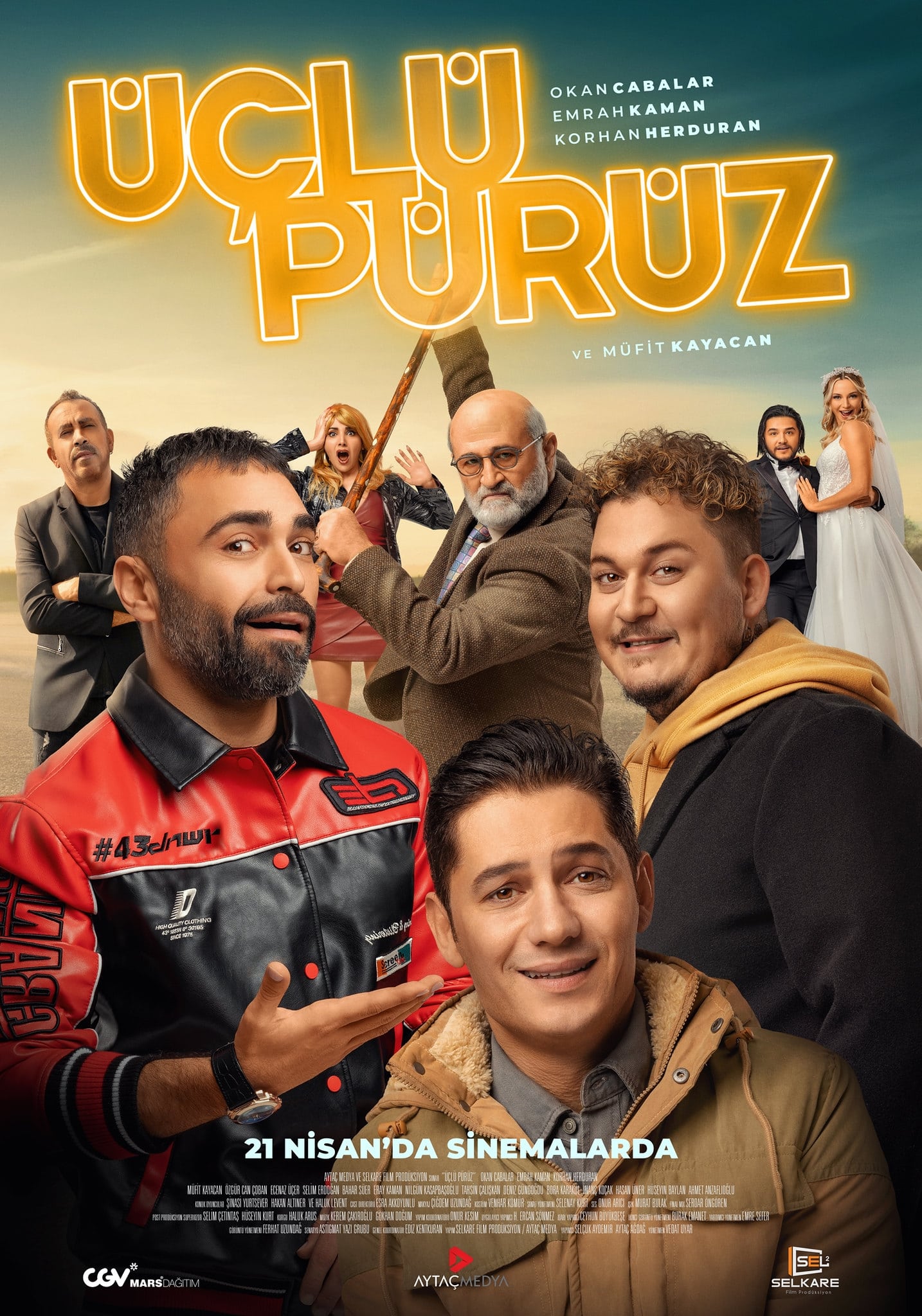 Üçlü Pürüz Hindi Dubbed Movie Poster (2023)