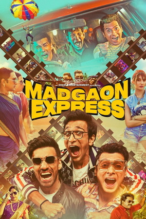 Madgaon Express Hindi Dubbed Movie Poster (2024)